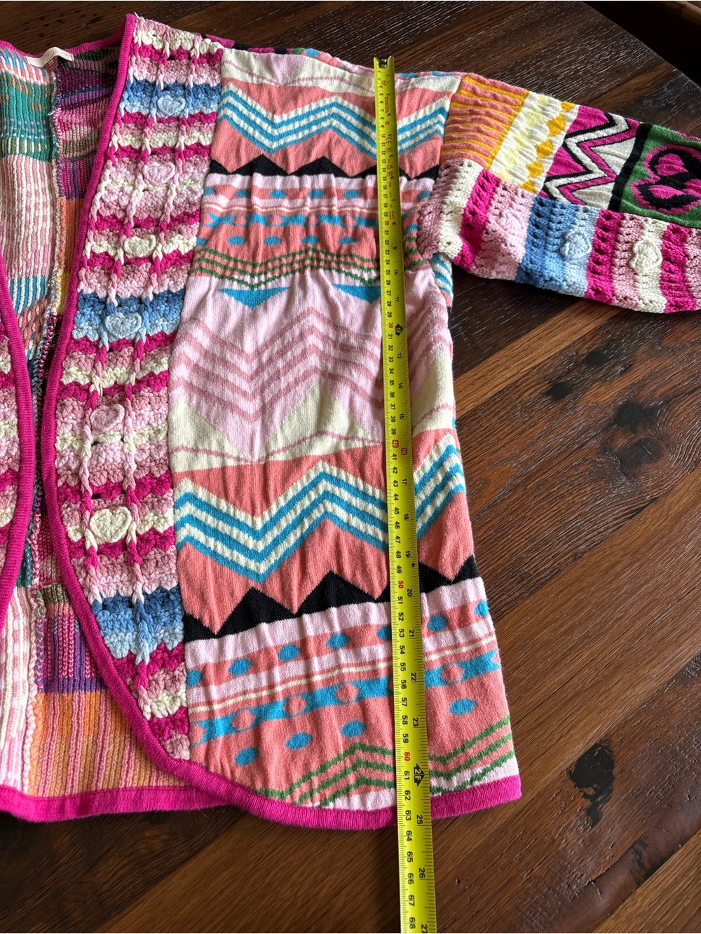 Anthropologie PILCRO Patchwork Cardigan Sweater, Colorful,Fun,Oversized One Size - Picture 13 of 16